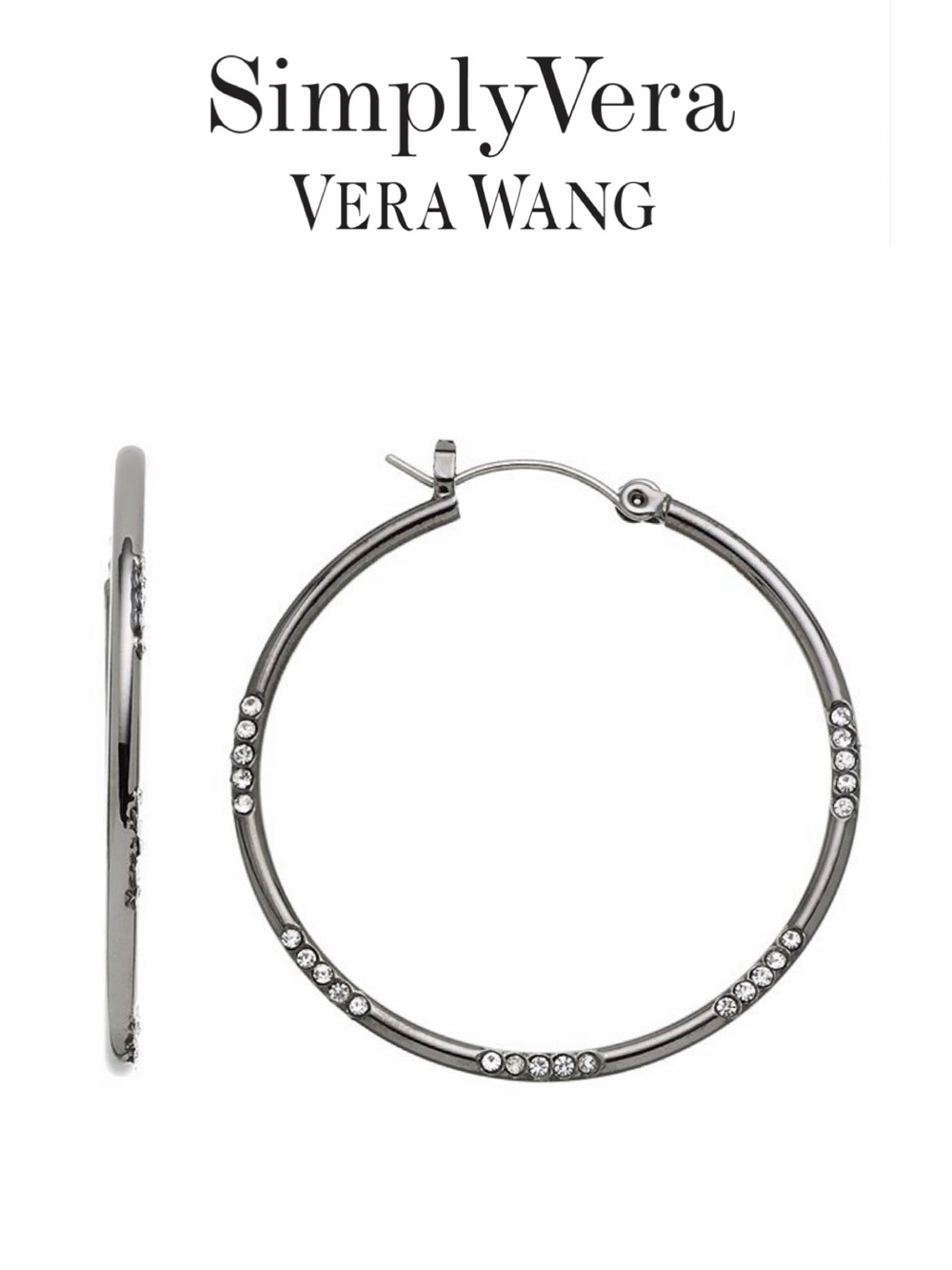 VERA WANG Silver Hoop Earrings
